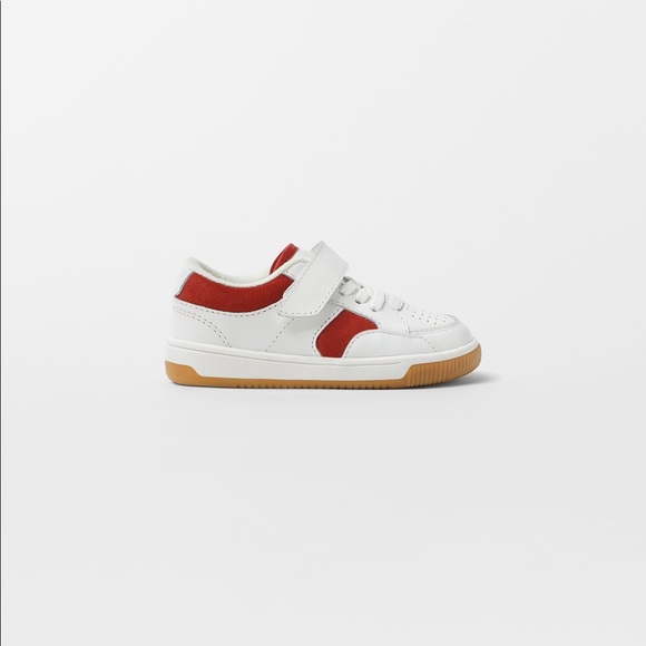 NWT Zara Size 6.5 toddler leather sneakers red - Picture 5 of 5